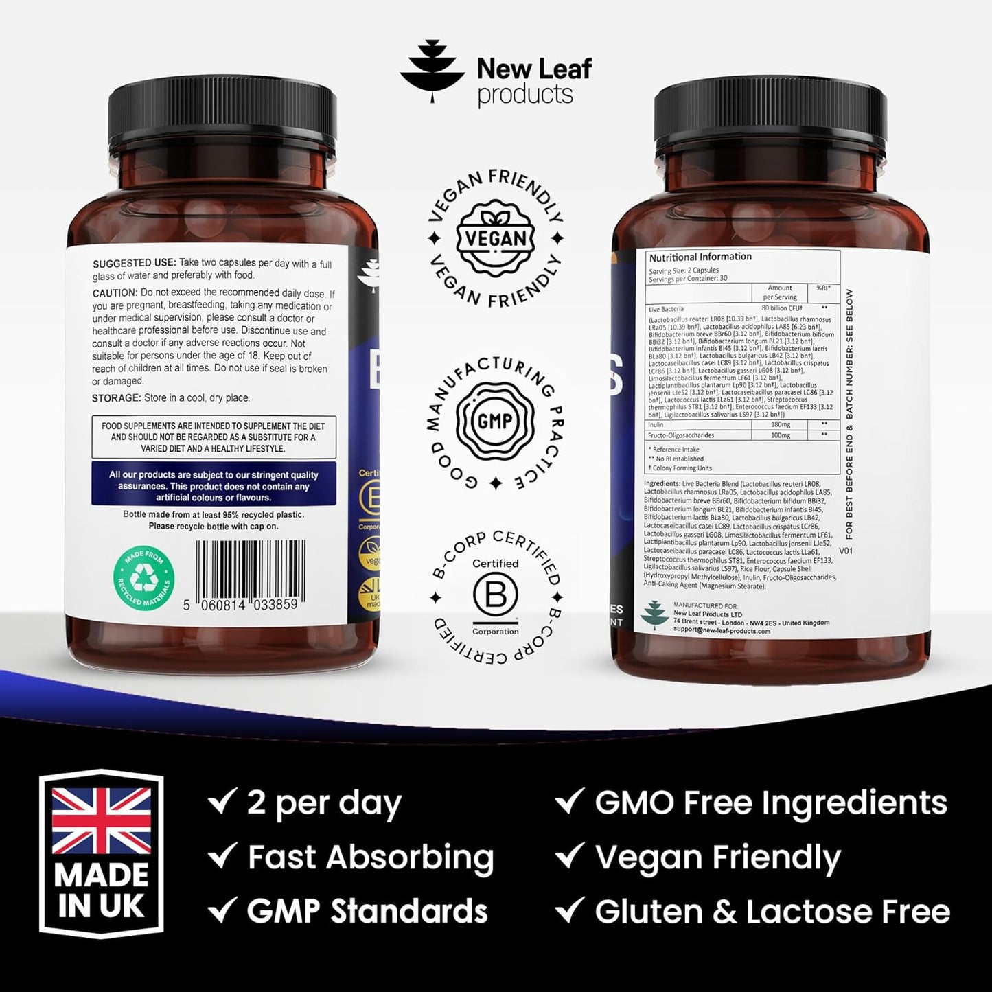 New Leaf Bio Cultures Probiotics