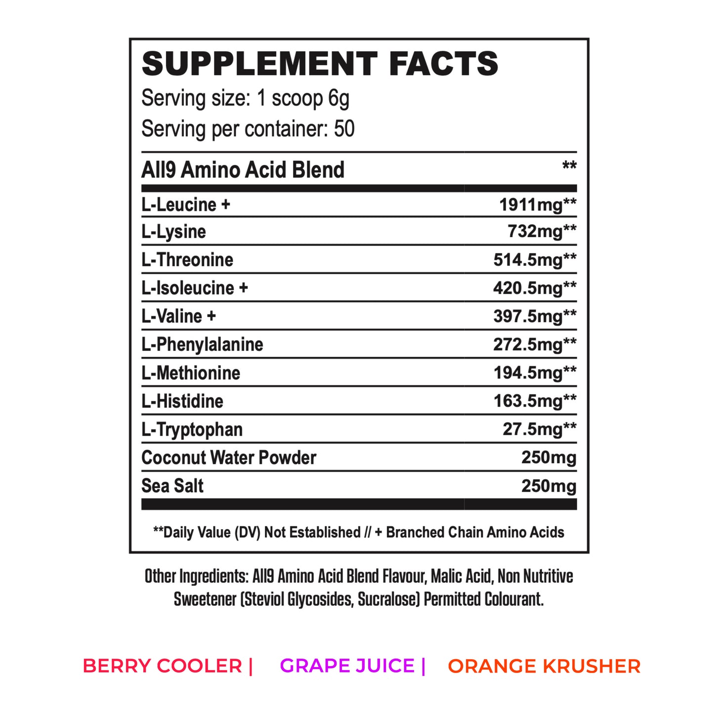 TITAN ALL 9 AMINOS — Advanced Recovery and Hydration 50 Servings, Net Wt 300g