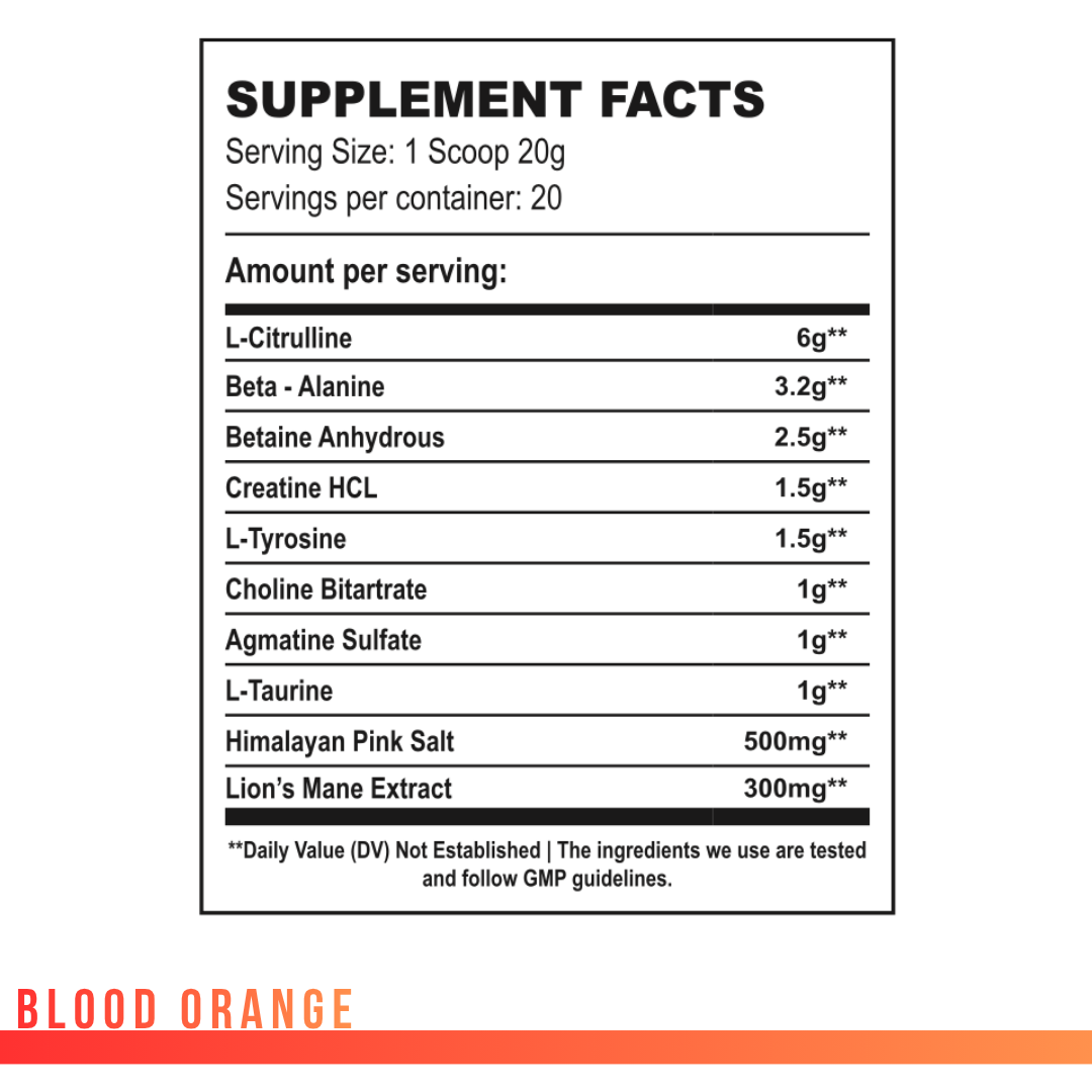 RAW PUMP Stim Free Pre-Workout, 20 Loaded Servings, Net Wt.400g
