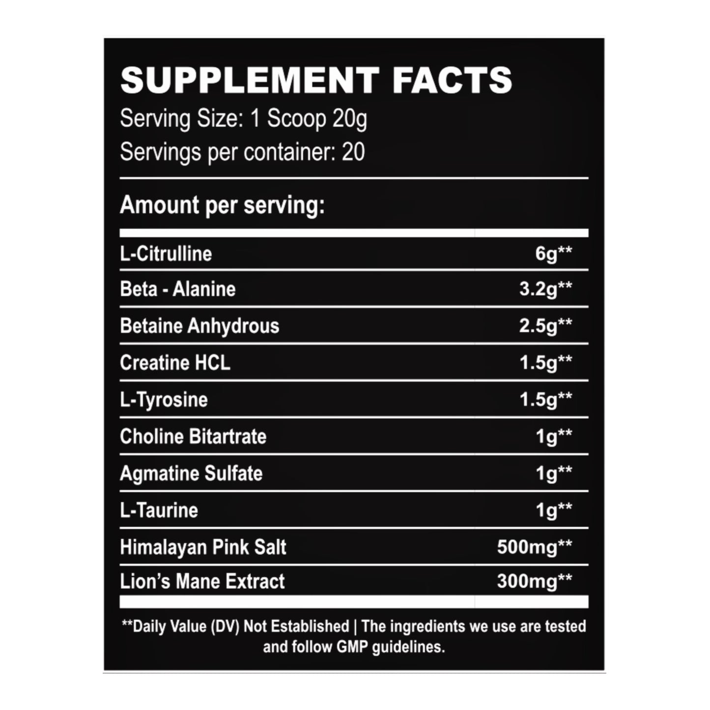 RAW PUMP Stim Free Pre-Workout, 20 Loaded Servings, Net Wt.400g
