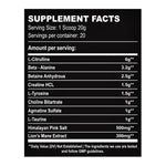 RAW PUMP Stim Free Pre-Workout, 20 Loaded Servings, Net Wt.400g
