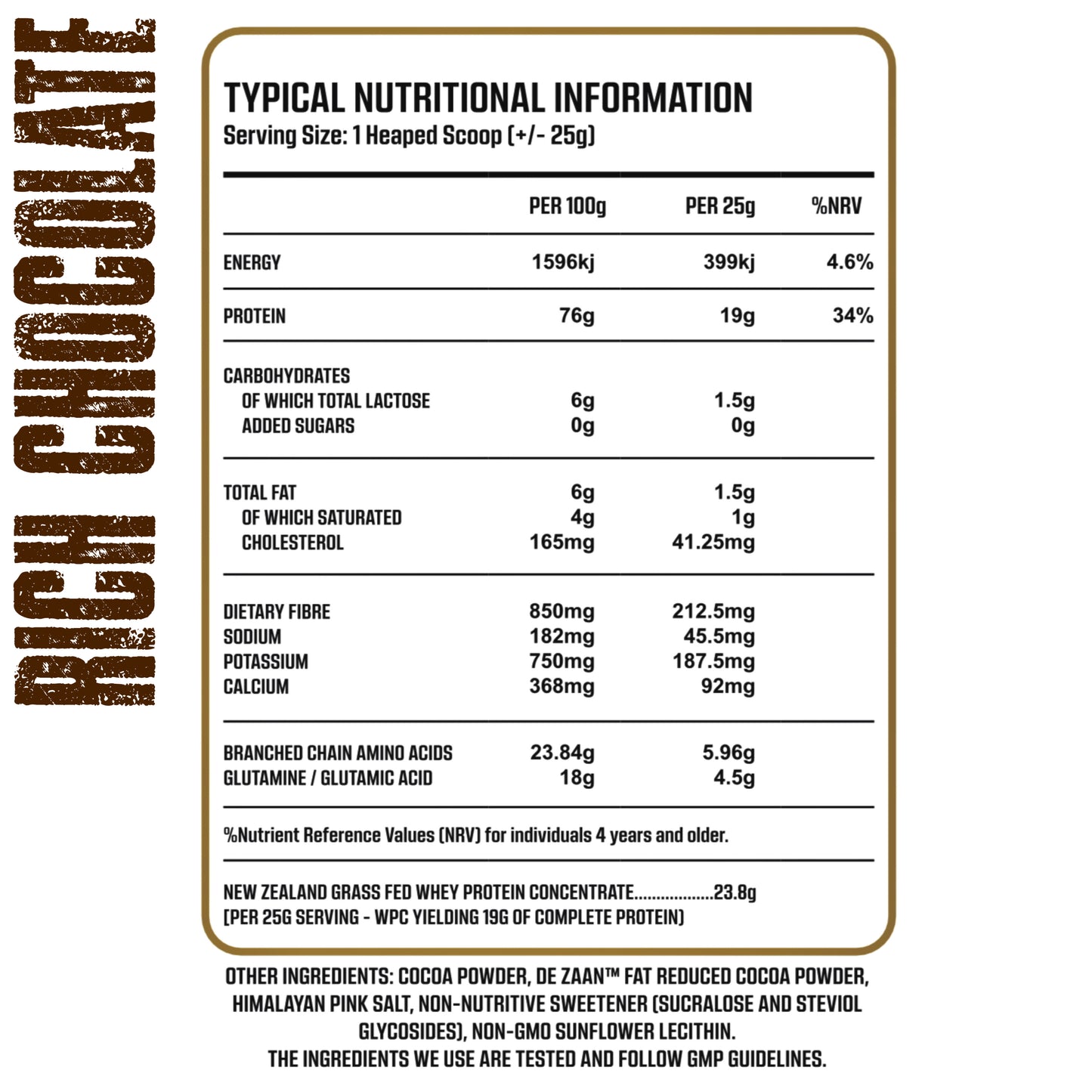 TRUE WHEY 100% Grass-Fed New Zealand Whey Protein, 30 Servings Net Wt.750g