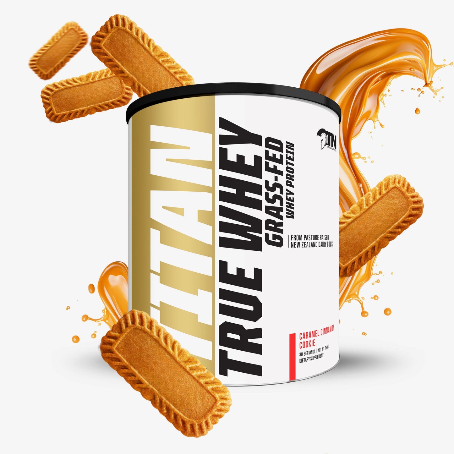 TRUE WHEY 100% Grass-Fed New Zealand Whey Protein, 30 Servings Net Wt.750g