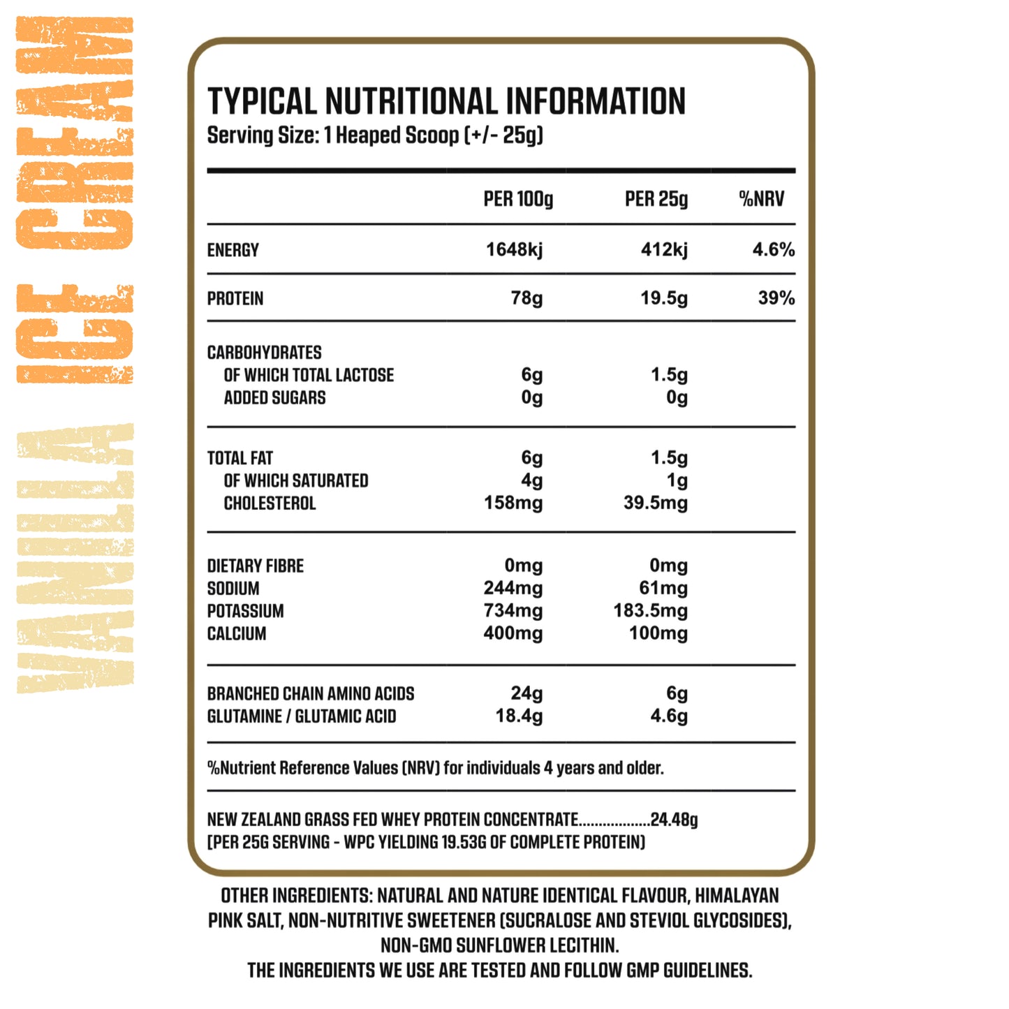 TRUE WHEY 100% Grass-Fed New Zealand Whey Protein - 30 Servings Net Wt. 750G