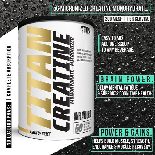 PURE MICRONIZED CREATINE MONOHYDRATE, 60 Servings Net Wt. 300g