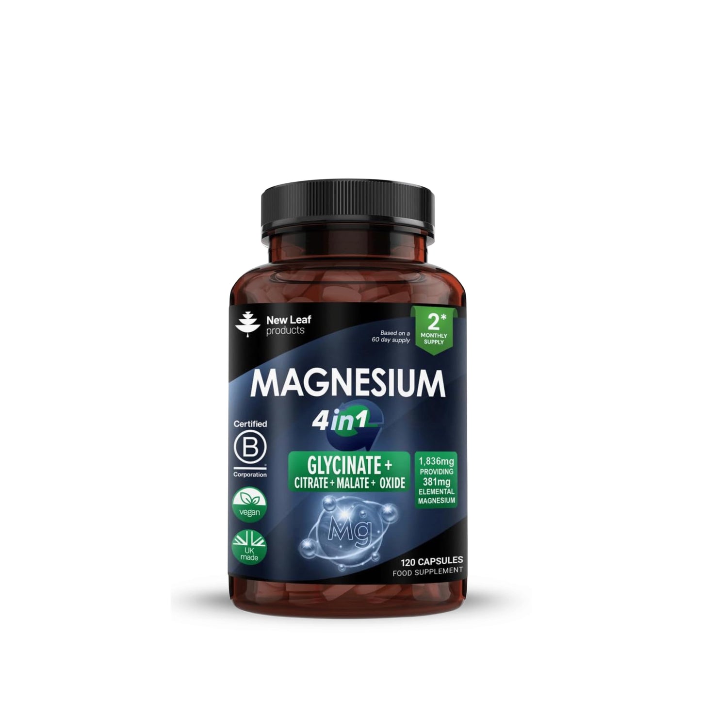 Magnesium Complex 4in1 Caps- Citrate, Bisglycinate, Malate, Oxide