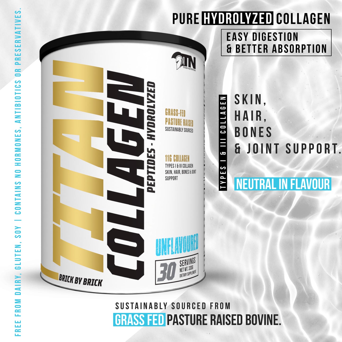 COLLAGEN PEPTIDES Unflavoured, 30 Servings Net Wt.330g