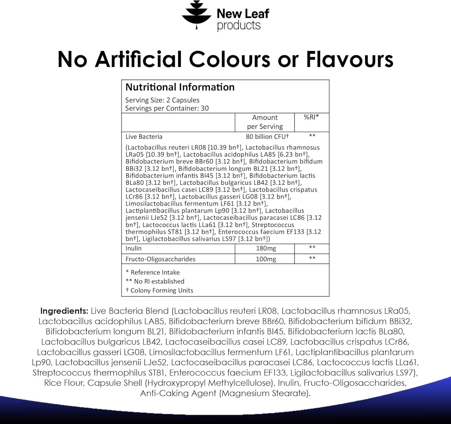 New Leaf Bio Cultures Probiotics