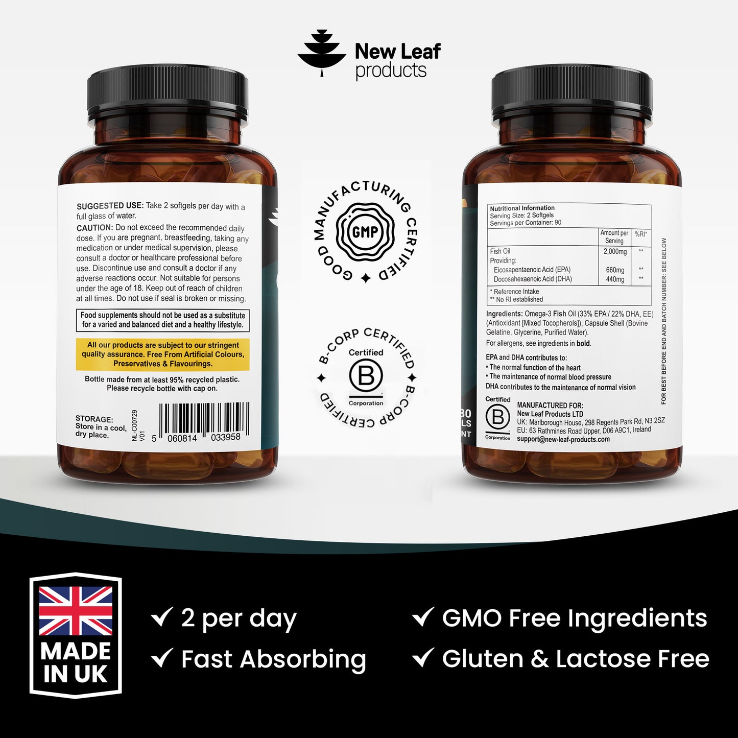 New Leaf Omega 3 DHA & EPA