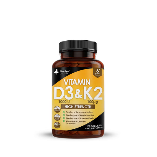 New Leaf D3 & K2 - 183 Tablets