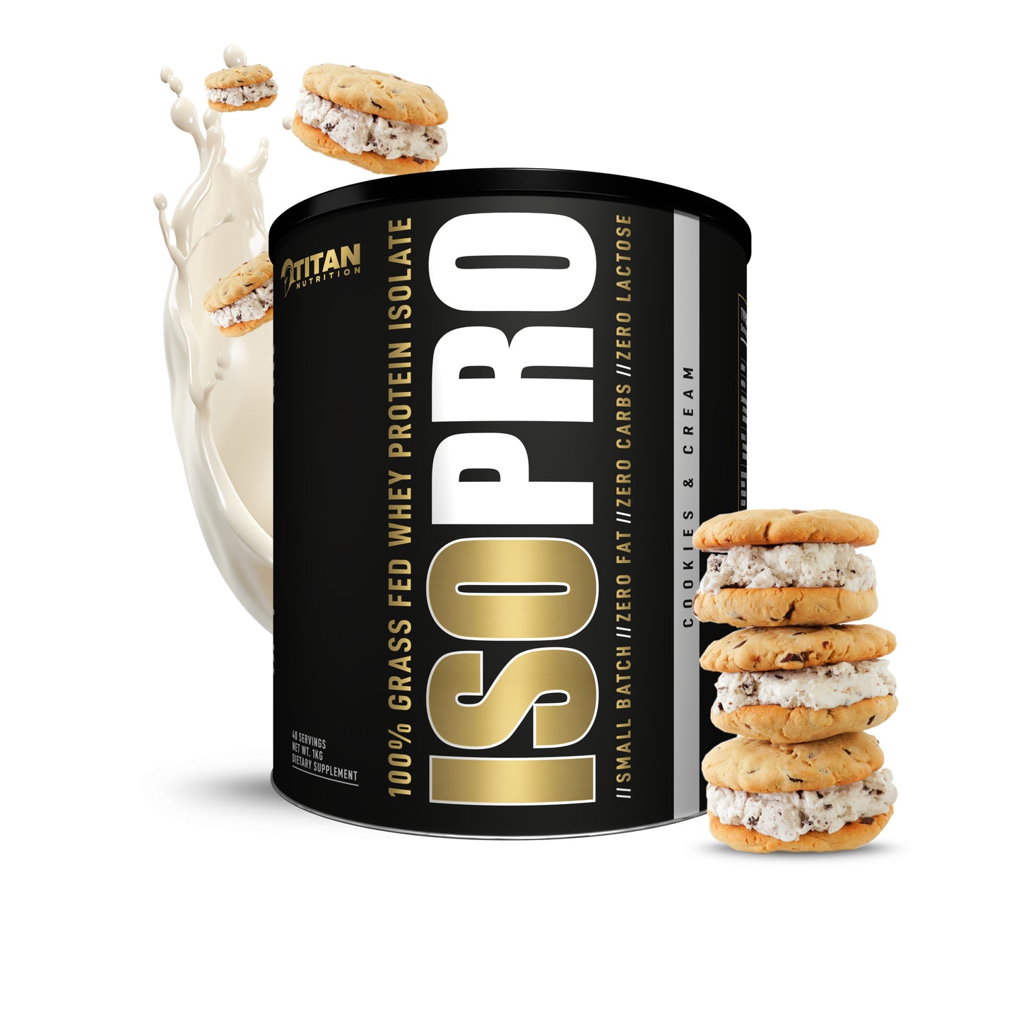 ISOPRO Grass Fed Whey Protein Isolate 40 Servings Net Wt. 1KG