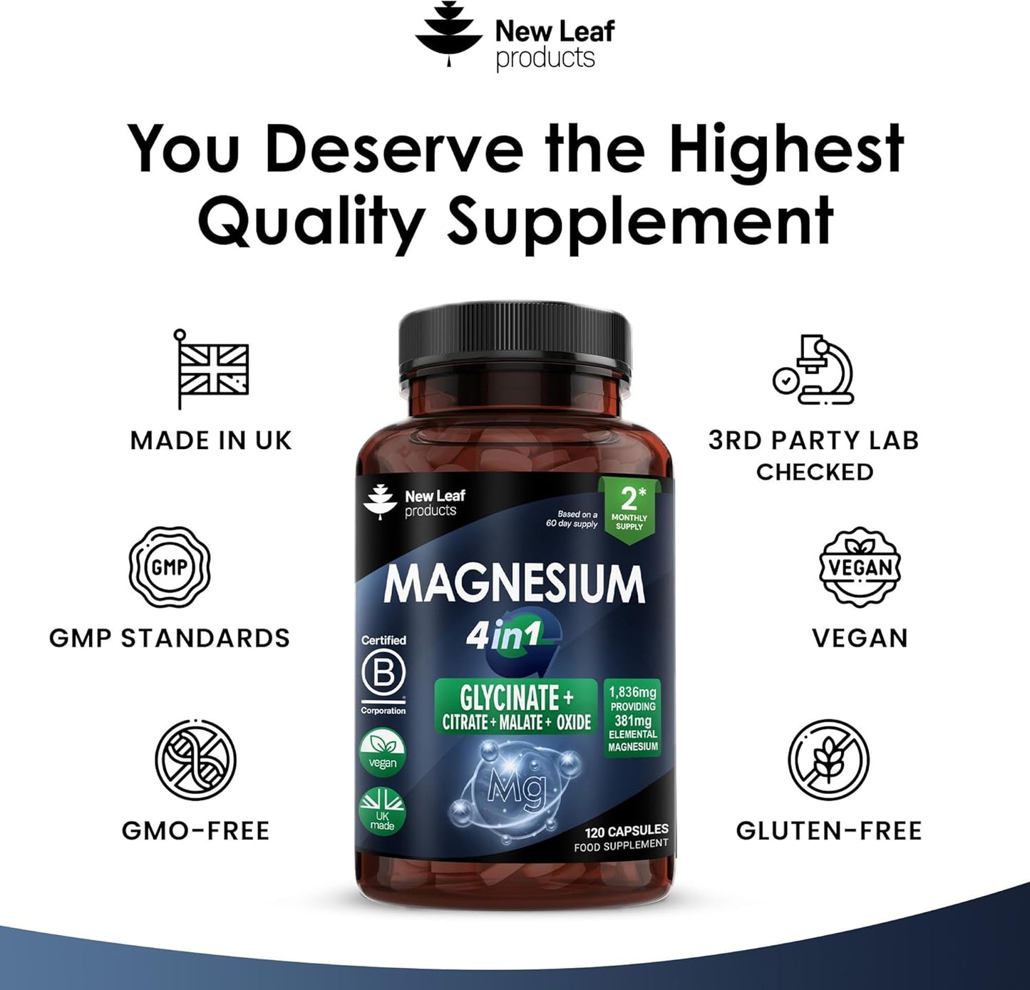 Magnesium Complex 4in1 Caps- Citrate, Bisglycinate, Malate, Oxide