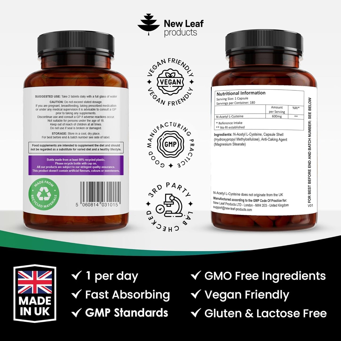 New Leaf NAC (N-Acetyl L-Cysteine)