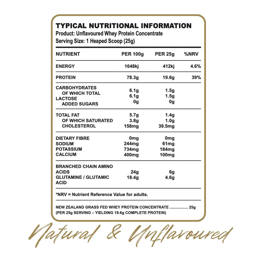 TRUE WHEY 100% Grass-Fed New Zealand Whey Protein - 30 Servings Net Wt. 750G