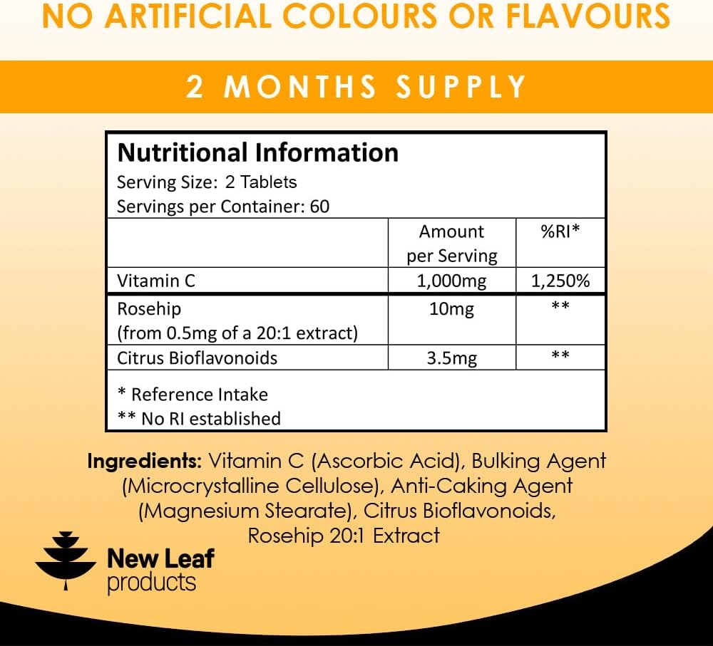 New Leaf High Strength Vitamin C + Rosehip