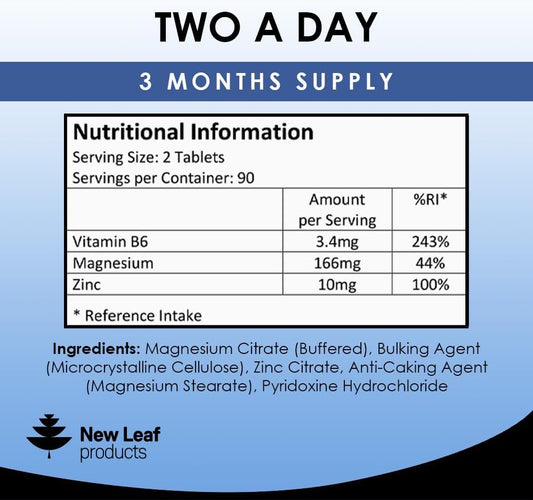 New Leaf ZMA Tablets
