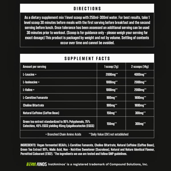 BCAA BURN Fat Burning Complex 45 Servings, Net Wt. 315g TITAN Nutrition